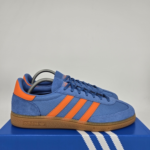 New Adidas Handball Spezial 'Focus Blue Orange Gum' Men's Shoes Size 9 - Picture 3 of 8